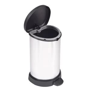 Curver 20L Deco Pedal Bin - Silver