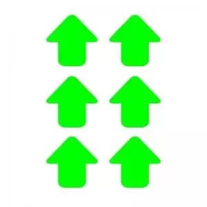 Green Arrows Floor Graphic adheres to most smooth clean flat surfaces