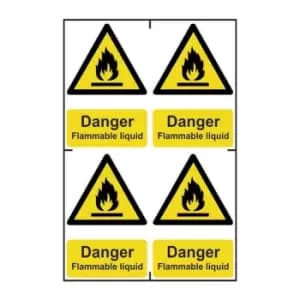 Danger Flammable Liquid - PVC (200 x 300mm)