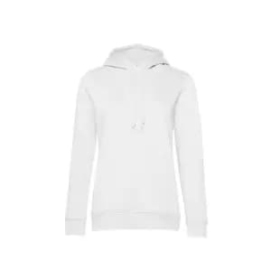 B&C Womens/Ladies Organic Hoodie (XS) (White)