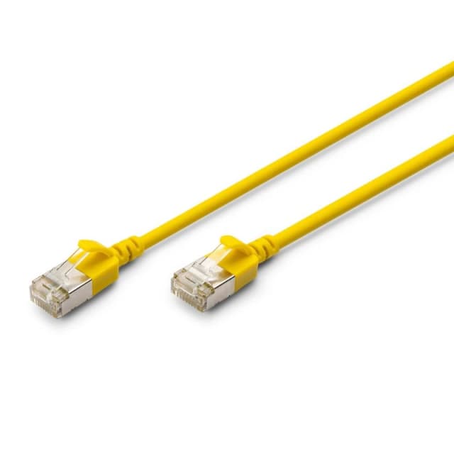 FDL SLIM 0.25M CAT.6a F-FTP LSZH PATCH CABLE - YELLOW(SNAGPROOF)