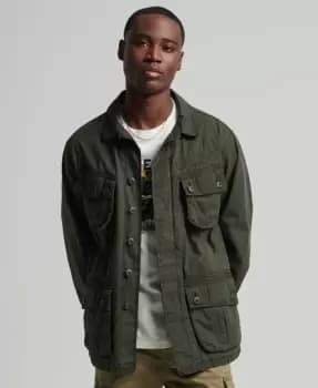 Superdry Mens Tropical Combat Jacket Green / Surplus Goods Olive - Size: L