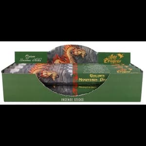 Pack of 6 Golden Mountain Dragon Incense Sticks by Anne Stokes