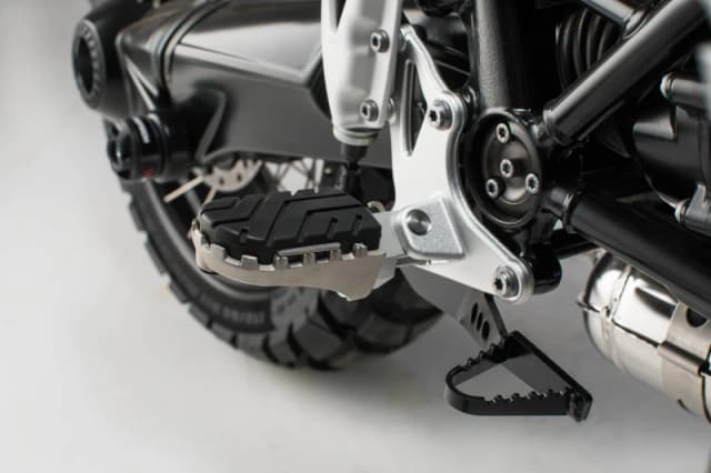 SW-Motech ION footrest kit - BMW R nineT Scrambler (16-), R nineT GS (16-)., black-silver