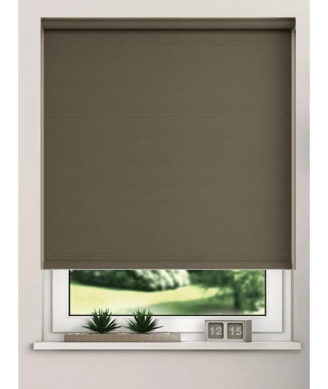New Edge Blinds Thermal Blackout Roller Blinds 175cm Drop x Width 115cm ChocoSlate in Chocolate Size: 120cm width x 175cm drop Chocolate Unisex 12