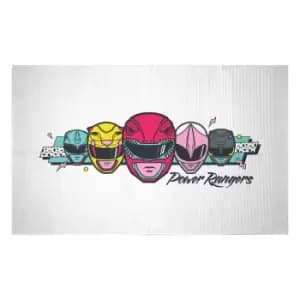 Power Rangers Retro Helmets Woven Rug - Small