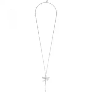 Ladies UNOde50 Silver Plated Longdragonfly Necklace