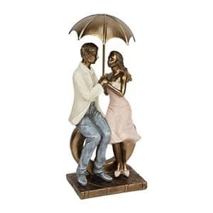 Rainy Day Collection Resin Figurine - Couple Sitting 26cm