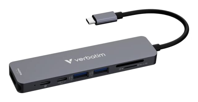 Verbatim USB-C Essentials Multiport Hub 7 ports: HDMI. USB-C. USB-C 3.