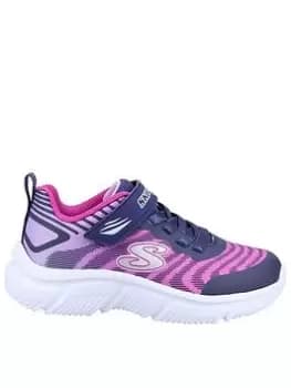 Skechers Go Run 650 Fierce Flash Trainer, Navy, Size 12 Younger