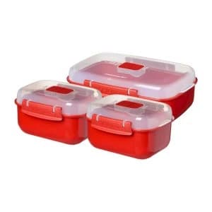 Sistema Microwave Heat & Eat Containers - 3 Pack