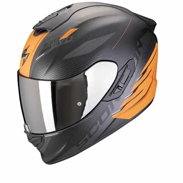 Scorpion EXO-1400 Evo II Air Luma Matt Black Orange Full Face Helmet M