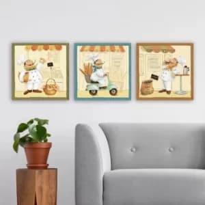 drprc9025 Multicolor Decorative Canvas Painting (3 Pieces)