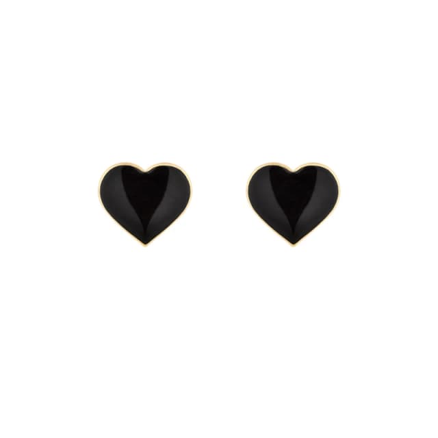 Jon Richard Gold Plated and Enamel Heart Stud Earrings Jewellery Sets One Size Gold 70968310000