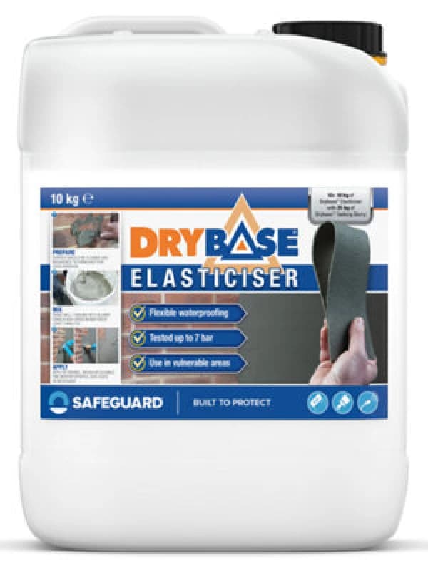 Drybase Elasticiser 10 Litres - Clear - For Drybase Tanking Slurry To Form Elasticised Waterproofing Slurry