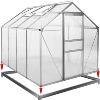 Base Greenhouse Garden Shed 190x190cm 6x6ft M3: 250x190cm (de) - Deuba