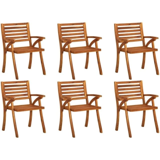 VIDAXL Garden Chairs 6 pcs Solid Acacia Wood Vidaxl 8720286461556