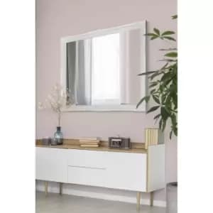 MirrorOutlet Hamilton White Shabby Chic Design Wide Wall Mirror 137 x 106cm
