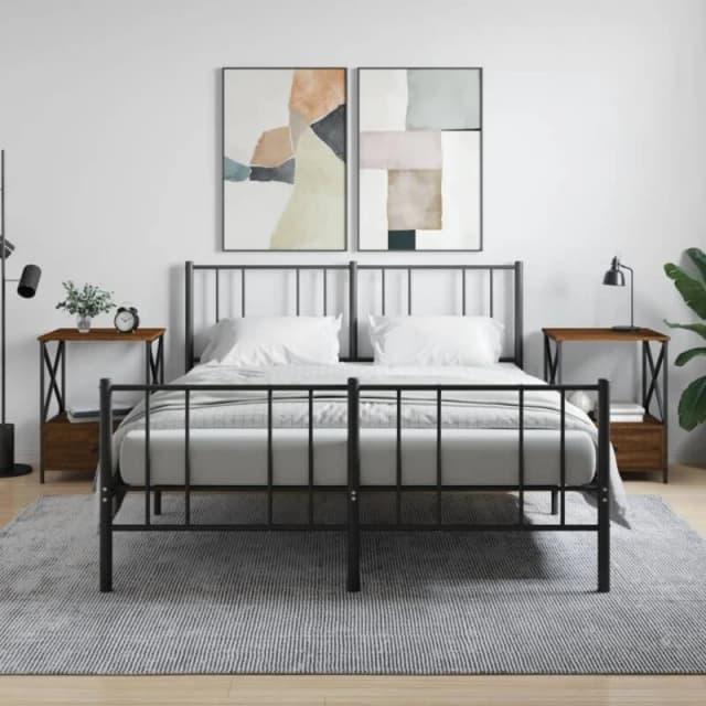 Vidaxl Bedside Tables 2 Pcs Brown Oak 50X41X65cm Engineered Wood, Brown 826092