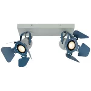 Lucide PICTO - Twin Ceiling Spotlight Children - 2xGU10 - Blue