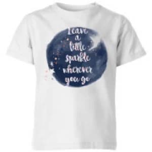 Disney Leave A Little Sparkle Kids T-Shirt - White - 11-12 Years
