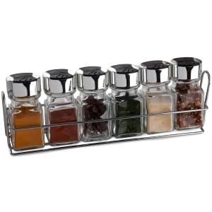 Sabichi 6 Piece Spice Rack and Jars