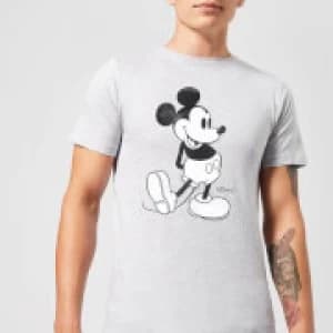 Disney Mickey Mouse Classic Kick B&W T-Shirt - Grey - 3XL