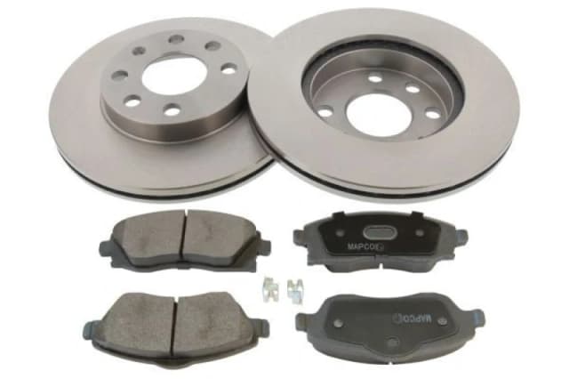 MAPCO 47672 Brake disc and pads set Front Axle, Brake Disc Type: Vented, with acoustic wear warning Brake Set,disc brakes (3405)