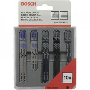10 Piece Stichsageblatt-Set wood and metal Bosch Accessories 2607010148 1 Set