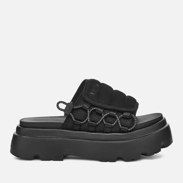 UGG Womens Callie Flatform Sandals - Black - UK 8 Black Sandals female 1152697-BLK 8