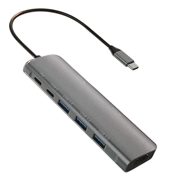 FDL 7 IN 1 USB-C - HDMI / 2x USB-A / 2x USB-C PD & DATA / 2x SD