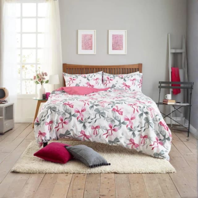 Deyongs Bows Duvet Covers Pink unisex Double