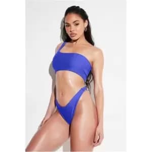 I Saw It First Cobalt Blue Boomerang Bikini Bottom - Blue