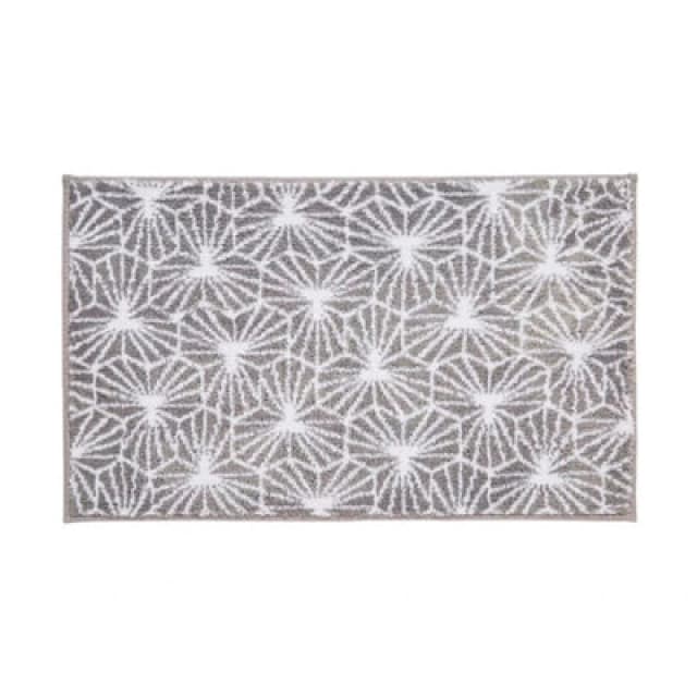Allure Bath Fashions Geometric Design Non-Slip Bath Mat - Grey