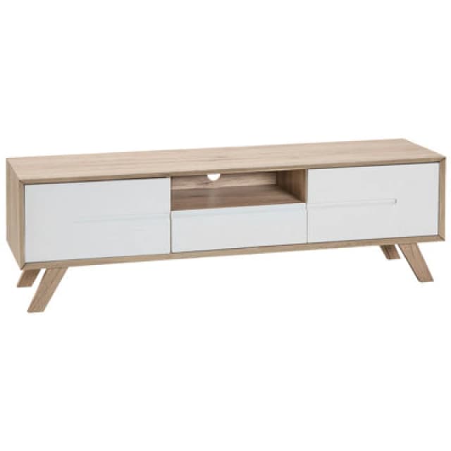 Beliani TV Stand Forester Brown/ White