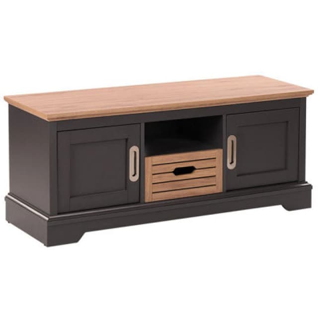 Beliani TV Stand Garet Dark Grey