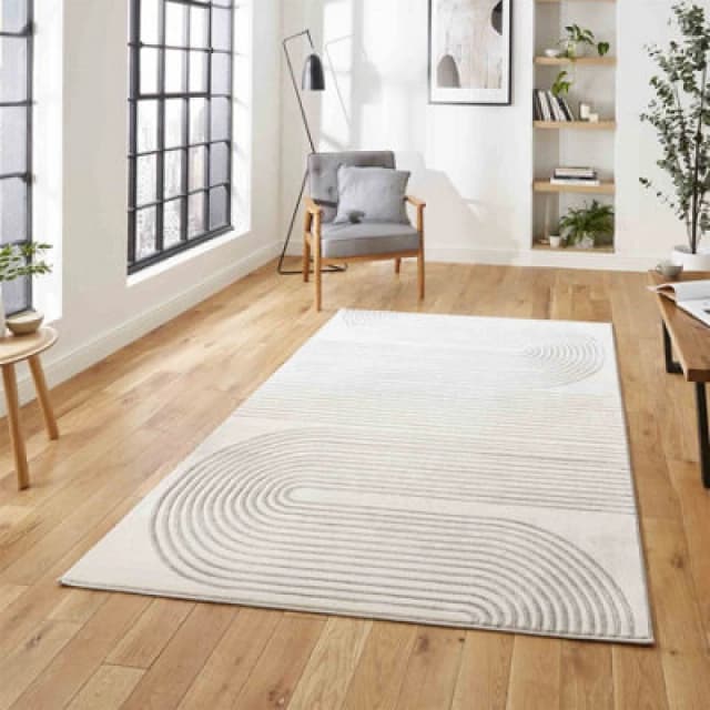Apollo Swirl Washable Rug cream