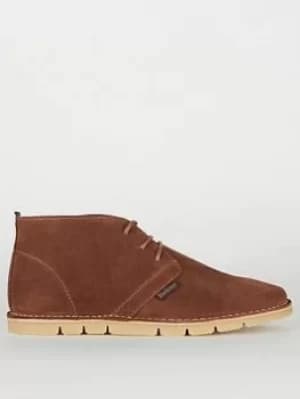 Barbour Barbour Ledger Suede Stitch Down Chukka Boots, Chestnut, Size 10, Men