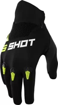 Shot Devo Kids Motocross Gloves, black-yellow, Size 10/11, black-yellow, Size 10/11