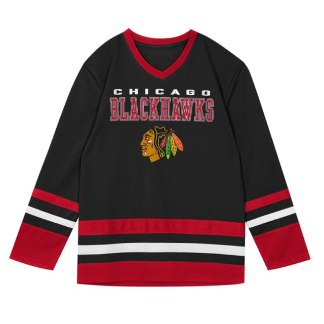 NHL Kids Replica Ice Hockey Shirt C Blackhawks male 9-10 (M)