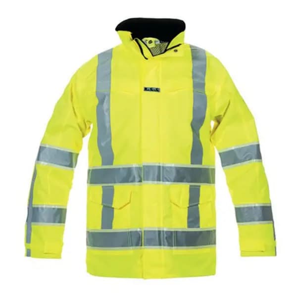Italie Hydrowear Italie High Visibility Parka with Glow in the Dark GIS Tape Saturn Yellow XL HYD131001SYXL