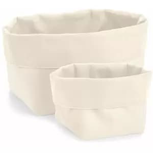 Westford Mill Reversible Canvas Organiser (M) (Natural) - Natural