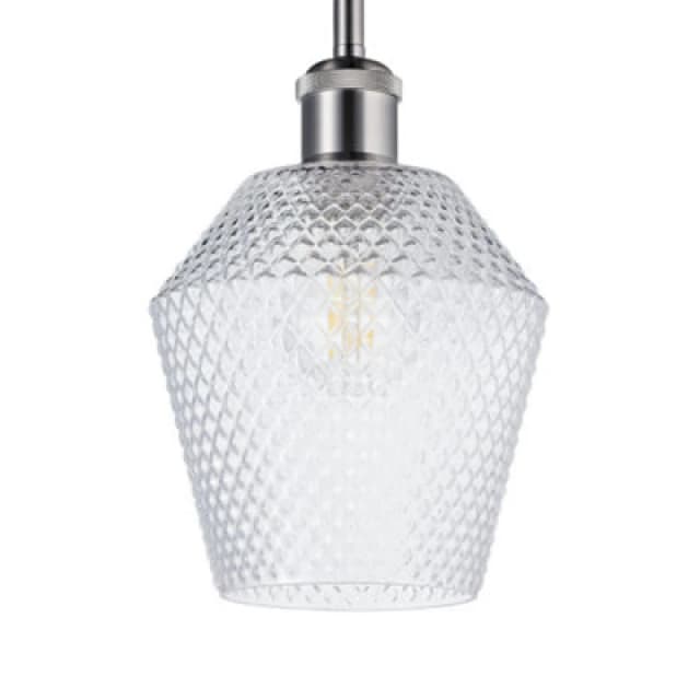 Happy Homewares Modern And Compact Diamond Design Clear Glass Pendant Lamp Shade - 17Cm X 17Cm