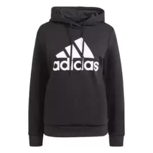 adidas LOUNGEWEAR Essentials Logo Fleece Hoodie Womens - Black