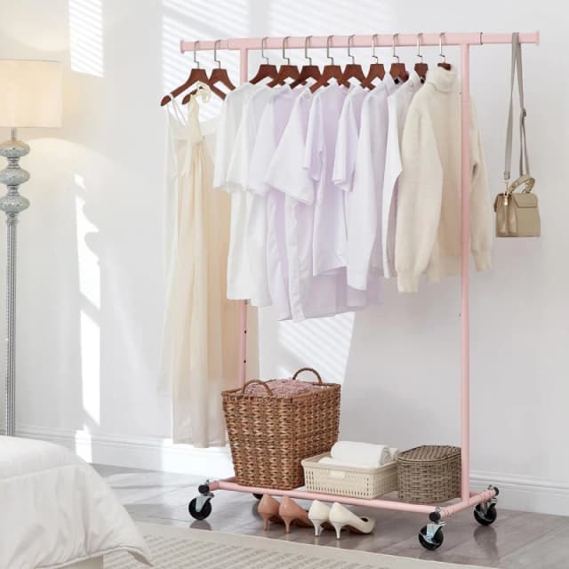 House of Home Pink Heavy Duty Clothes rail Pink unisex One Size