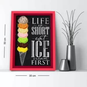 3550AHS-033 Multicolor Decorative Framed MDF Painting