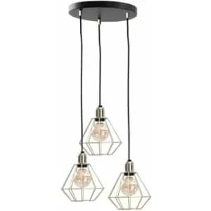 Keter Como Cluster Pendant Ceiling Light Gold, 32cm, 3x E27