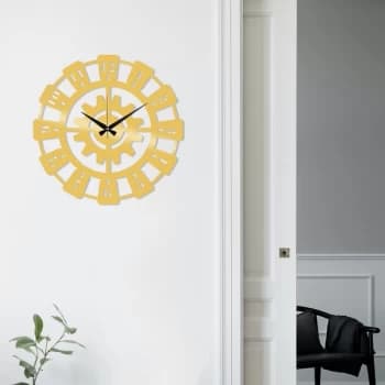 Metal Wall Clock 26 - Gold Gold Decorative Metal Wall Clock