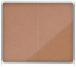 Nobo Premium Plus Cork Lockable Notice Board 15xA4