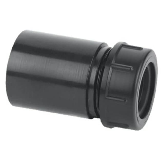 McAlpine R16-BL 1.25" x 19/23mm Reducer in ABS Black Black